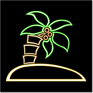Neon Palm Tree Posters and Art
